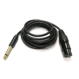 6.35mm Male to XLR Female Gold Plated Cable for Microphone, Guitar, Sound Console, Stereo Power Amplifier, Speaker,etc.