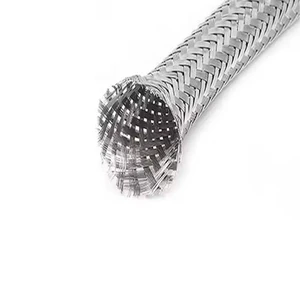 Tinned Copper Braided Network Wire Harness Tube Shielding Against Electromagnetic Interference protection Tube