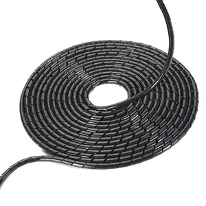 New Type Insulated Plastic Spiral Cable Wrap Flexible Spiral Hose Protector Cable Tidy Organizer PE Wire Sleeve Anti-Abrasion
