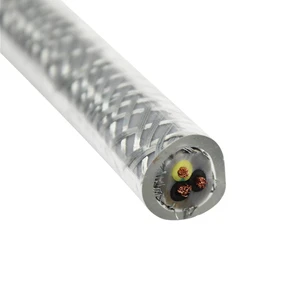 YSLYQY Transparent Oil Resistant Flexible 3 Core 1mm Steel Wires Braiding Control Cable