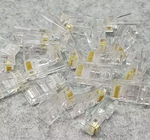 Factory Price Plug Rj45 Connector 8p8c Rj45 Cat5 Modular Plug Network Connector for Cat5 Cat5e Cat6 Cable