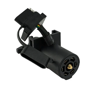 Weatherproof Trailer Wiring Harness 7Pin Trailer Connector 7 Way Round RV-Style Trailer Connector Replacement Adapter Plug