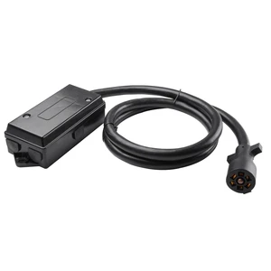 7 Way Trailer Cord with Wire Junction Box 8 Feet 7 Pin Trailer Cable Cord Connector for RV Trailer