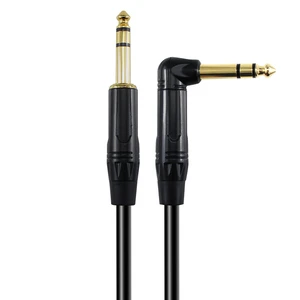 Manufacturer Right Angle Plug Guitar Audio Instrument Cable 6.35mm Best Electric Guitar Cablegold Plated 6.35mm Audio Cable
