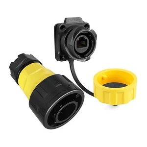 Wholesale Outdoor Waterproof IP68 RJ45 Connector Plastic Signal Cat5e YM24 Ethernet Port For Power Applications Sealed
