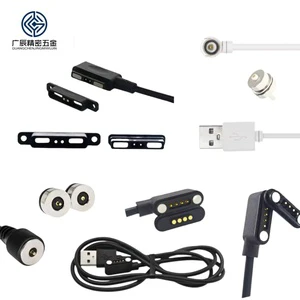 Customizable Magnetic Connector Cable 1pin 2pin 3pin 4pin Waterproof Pogo Pin Magnetic Charging Cable for Smart Watch