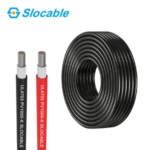 Slocable 8AWG Copper Solar Wire XLPE UV Resistant Solar PV Cable Flame Retardant DC Cable With UL4703