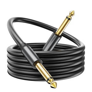 6.5mm Mono Guitar Cable Flexible Durable Instrument Cable Guitar Amp Cord PVC Patch Cable for Bass, Pedals, Speaker