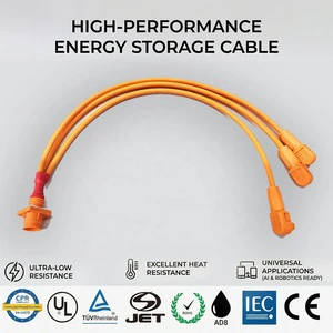 Solar Battery Cable UL11627 DC 1000V/1500v 6AWG Stranded Copper PVC ESS Cable