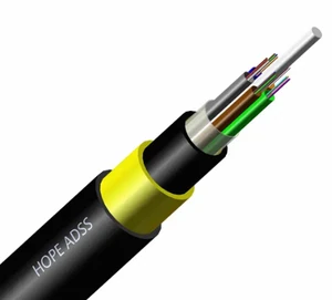 High Quality 12 24 48 Core ADSS Fiber Optic Cable Span 100m 200m All-Dielectric Self-Supporting Cable IEC Standard