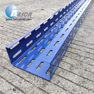 Steel Perforated Ventilated Cable Tray Assemblies for Connecting Wires Cables Management in Industrial Office Construction Use