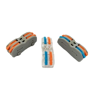 Quick Wiring Cable Connector Butt Terminal Connectors Push in Lever Splice Connectors, 2 in 2 out