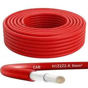 Hotion Solar PV Cable 2.5mm 4mm 6mm 10mm XLPO Insulated PVC Jacket Tinned Copper Low Voltage DC 600V/1000V -70~90C 100m Roll