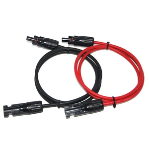 DC 1500V 6mm2 PV Solar Extension Cable with Solar Connectors for Off-Grid RV Energy Storage Power Station
