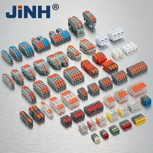JINH Quick Connection Spring Cable Terminal Block Reusable Fast Electrical Compact Lever Wire Connector