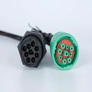 OEM/ODM Custom 9Pin J1939 Molex Connector Cable Assembly PVC Insulated Automotive Wire Harness Bracket for OBD Diagnostic Tool