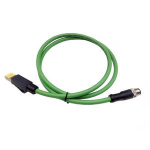 High Flexible Drag Chain CAT5E M12D-RJ45-002 Four-Core Shockproof 4-Pin Male Gigabit Industrial Ethernet Cable