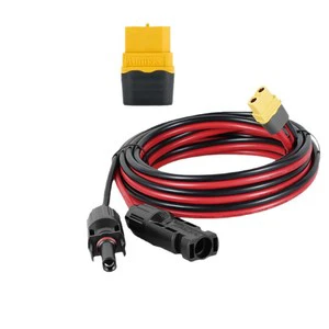Stock XT60 for Solar Panel Extension Cable 12 AWG Outdoor-Ready PVC Jacket Portable Charging Cable for Energy Storage Batteries