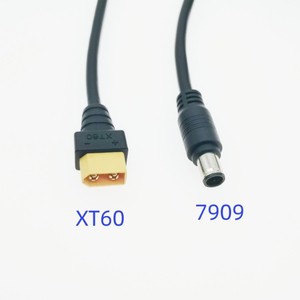 Power Cord XT60 Male to DC5521 Male Black Cable 16AWG for Outdoor Energy Storage Power