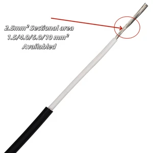 TUV Certified ST Cable H1Z2Z2-K PV1-F Photovoltaic Solar Energy Cable Distribution System 1*2.5MM Wires 0.6/1KV Rated Voltage