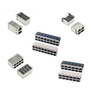 GLGNET Rj45 Connector Black Plastic RJ11 90 Degree Rj45 Adapter Socket 6P6C Connector Low MOQ Ethernet Right Angle Dip Female