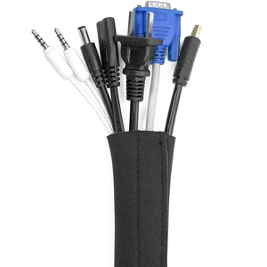 Stretchable Neoprene Cable Sleeve Organizer With Hook-And-Loop Design for Wire Organization