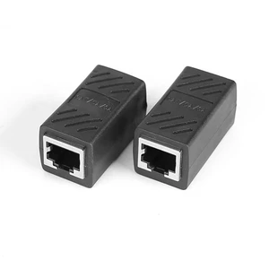 RJ45 Cable Female Connector 8P8C Shielded Dual RJ45 Connector Straight Through Connector