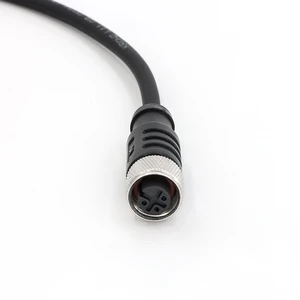 KRONZ Pre-assembled Connectors 3 M Cable Female Straight PVC Unshielded Assembly M12 3 Pin Connector with Cable