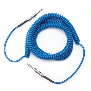 OEM 1/4-inch Male-to-Male Coiled Guitar Cables Multi-Color Customizable Retractable Spring-Type Audio Video Cables