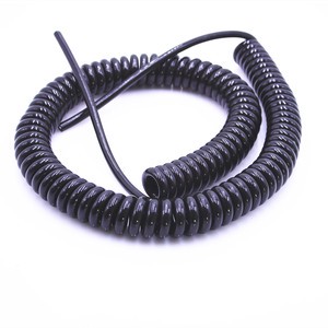 Haoye PUR 2-12Core Torsion Resistant Spiral Cable IP67 5M Cycles High Elasticity Spring Power Cord Robotic Arm 105 Rotating