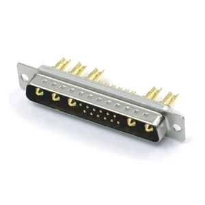 KinKuo 17W5 D-SUB Male Solder Connector Copper Alloy Gold Plated Heavy Current Solder Cup Plug for Industrial Cable Assembly