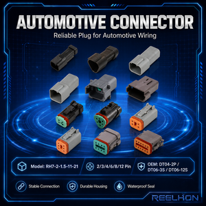 High Quality Deutsch DT04 DT06 Auto Connector 2/3/4/6/8/12Pin Male&Female Waterproof Wire Harness Electric Terminal
