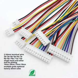 XH2.54 Terminal Wire 2P-12P Single Head Electronic Cable Harness Universal Connection Wire for Electronic Equipment Copper PVC