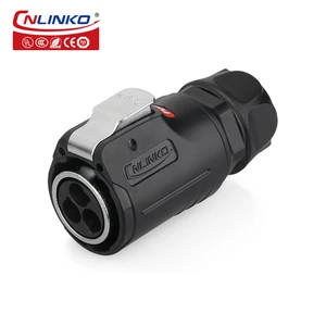 CNLINKO 3 Pin M24 Wiring Connector Bayonet Waterproof Electrical Power Cable Connector