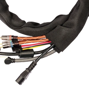 JDD Hot Sales Cable Management Sleeve With Hook & Loop Halogen Free Polyester Multifilament Cable Wrap