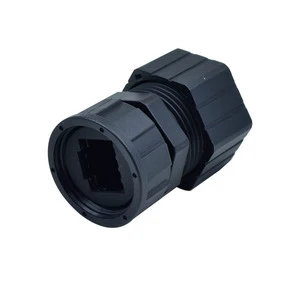 Signal RJ45 Panel Connector with Cap 8P8C Waterproof IP67/IP68 Audio & Video Application Temperature Range -25~+85 Stock
