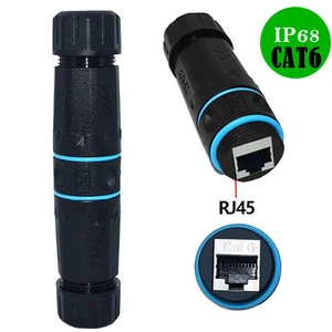 IP68 Waterproof Cat6 Gigabit LAN Connector RJ45 Female to Female Ethernet Connectors Shielded