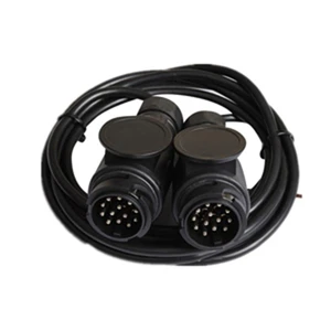 New 12V 13P Trailer Extension Cable Truck Socket Plug Connector 3/5m Optional