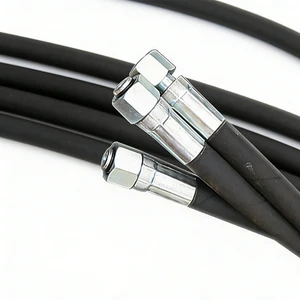 Oil Resistant High Pressure Hydraulic Hose with Cutting Service Black Steel Wire Braided/Wound Rubber Hose