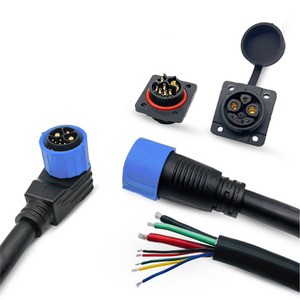 Waterproof M23 8-Pin 50A Quick-Lock Circular Connector Cable For Electric Vehicle Battery Pack Energy Storage