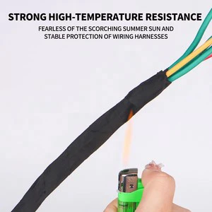 Black Rubber Automotive Engine Fuzzy Cotton Friction Cloth Electrical Insulation Wool Harness Tape