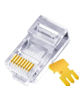 Modular Plug UTP 8P8C Ethernet RJ45 EZ Connector EZ CAT6 Connectors Pass Through RJ45