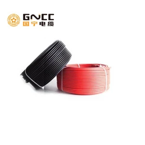 Guoning Solar Power Electrical Cable PV1-F 4mm DC Wire Stranded Tinned Copper Conductor XLPO Insulation for Solar Panels