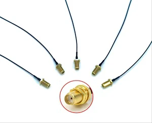 CYXTEK 50ohm Pure Copper Gold Plated RF Coaxial SMA ST Jack MHF4L Cable Assembly 150mm Data Communication/Network Equipment
