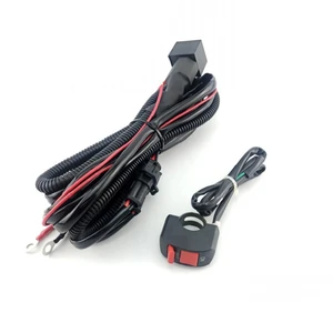 High Quality Motorcycle LED Spotlights Dual Headlight Switch Relay Cable for Car Truck Off-Road Modification Wiring Harness