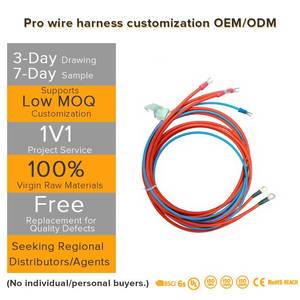 Multi-Pin Industrial Control Cable Wiring Harness for PLC Servo Drive LVDS Video Interface Custom PBT Grip Computer Motorcycle