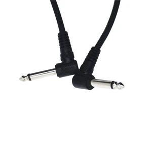 High Quality Guitar Cable Right Angle Male to Male 1/4 Inches 6.3mm Mono Cable