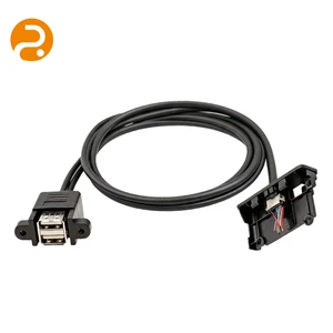 Custom Dual-Port Panel-Mount USB 2.0 High-Speed Extension Cable | OFC Conductor PVC Insulated 500mm Industrial Wiring Harness