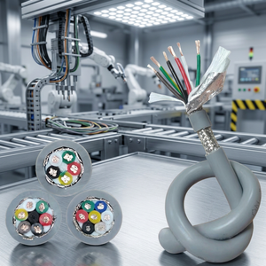 TRVVP Shielded Drag Chain Cable | Multi-Core 0.3/0.5/0.75/1.5mm² Flexible Towline Wire | Robotic & Conveyor System