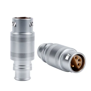 2C Series USB Cable Connector Automatic Power 2-14P Options PC Circular Self-Locking Push-Pull Chrome-plated Brass Connectors
